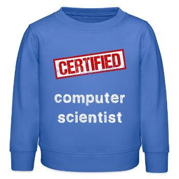 Informatiker - Kinder Organic Sweatshirt Mini Changer von Stanley/Stella - carolina Blue - Vorne - AI Model Kid Female (0cm)