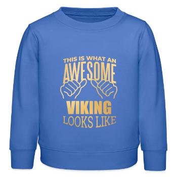 Viking - Sweat enfant bio Stanley/Stella - carolina blue - Devant - AI Model Kid Female (0cm)