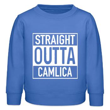 Droit OUTTA Camlica - Sweat enfant bio Stanley/Stella - carolina blue - Devant - AI Model Kid Female (0cm)