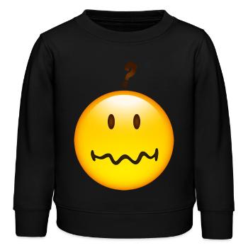 Smiley Question mark - Sweat enfant bio Stanley/Stella - noir - Devant - AI Model Kid Male (0cm)