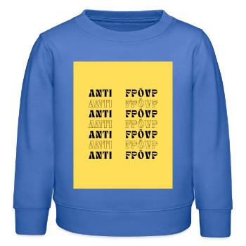ANTI FPÖVP - Sweat enfant bio Stanley/Stella - carolina blue - Devant - AI Model Kid Female (0cm)