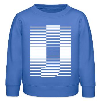 LETTER J - Kids Organic Sweatshirt by Stanley/Stella - carolina blue - Front - AI Model Kid Female (0cm)