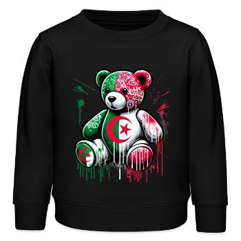 Teddybär Dz Kunst - Kinder Organic Sweatshirt Mini Changer von Stanley/Stella - Schwarz - Vorne - AI Model Kid Male (0cm)