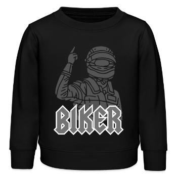 Biker - Kids Organic Sweatshirt by Stanley/Stella - black - Front - AI Model Kid Male (0cm)
