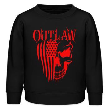 Crâne de hors-la-loi Gangs d’autoroutes Mort de motard - Sweat enfant bio Stanley/Stella - noir - Devant - AI Model Kid Male (0cm)