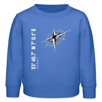 Juist - Kinder Organic Sweatshirt Mini Changer von Stanley/Stella - carolina Blue - Vorne - AI Model Kid Female (0cm)