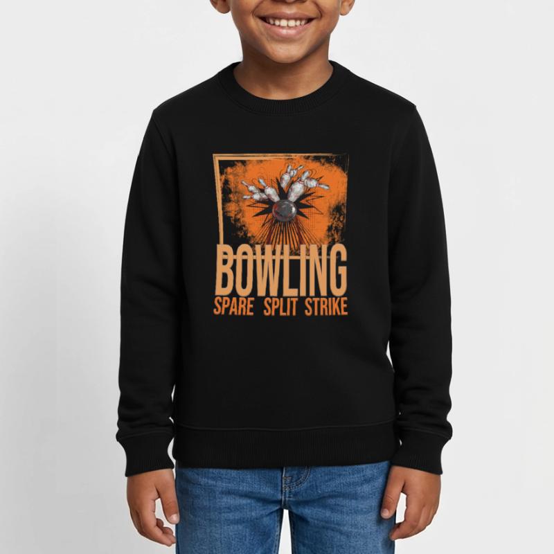 Bowling - Spare - Split - Strike Kinder Organic Sweatshirt Mini Changer von Stanley/Stella