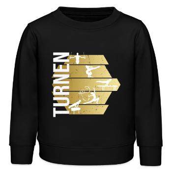 Turnen - Kinder Organic Sweatshirt Mini Changer von Stanley/Stella - Schwarz - Vorne - AI Model Kid Male (0cm)