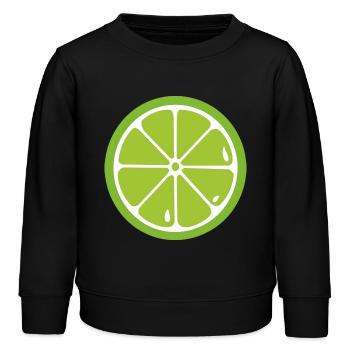 Limette Lime - Sweat enfant bio Stanley/Stella - noir - Devant - AI Model Kid Male (0cm)