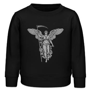 Archange ailé gardien - Sweat enfant bio Stanley/Stella - noir - Devant - AI Model Kid Male (0cm)