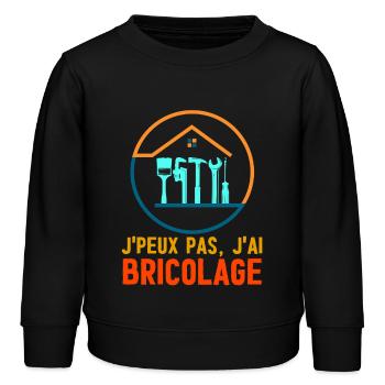 Jpeux pas jai bricolage tee - Sweat enfant bio Stanley/Stella - noir - Devant - AI Model Kid Male (0cm)