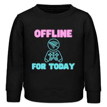 Offline For Today Neon Gamer - Kinder Organic Sweatshirt Mini Changer von Stanley/Stella - Schwarz - Vorne - AI Model Kid Male (0cm)