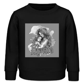 Mama - Kinder Organic Sweatshirt Mini Changer von Stanley/Stella - Schwarz - Vorne - AI Model Kid Male (0cm)