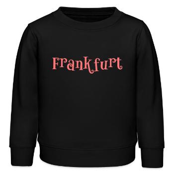 Francfort City #FFM Rose - Sweat enfant bio Stanley/Stella - noir - Devant - AI Model Kid Male (0cm)