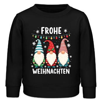 Frohe Weihnachten liebe Wichtel Xmas - Kinder Organic Sweatshirt Mini Changer von Stanley/Stella - Schwarz - Vorne - AI Model Kid Male (0cm)