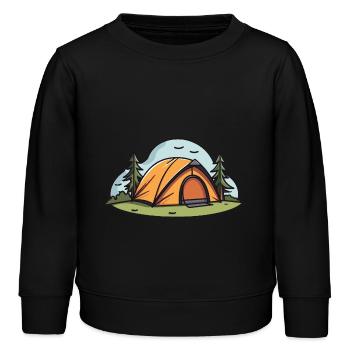 Tente de camping extérieure - Sweat enfant bio Stanley/Stella - noir - Devant - AI Model Kid Male (0cm)