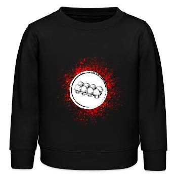 Eier symbol - Kinder Organic Sweatshirt Mini Changer von Stanley/Stella - Schwarz - Vorne - AI Model Kid Male (0cm)