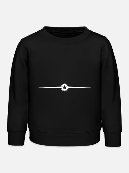 Stern Linie - Kinder Organic Sweatshirt Mini Changer von Stanley/Stella - Schwarz