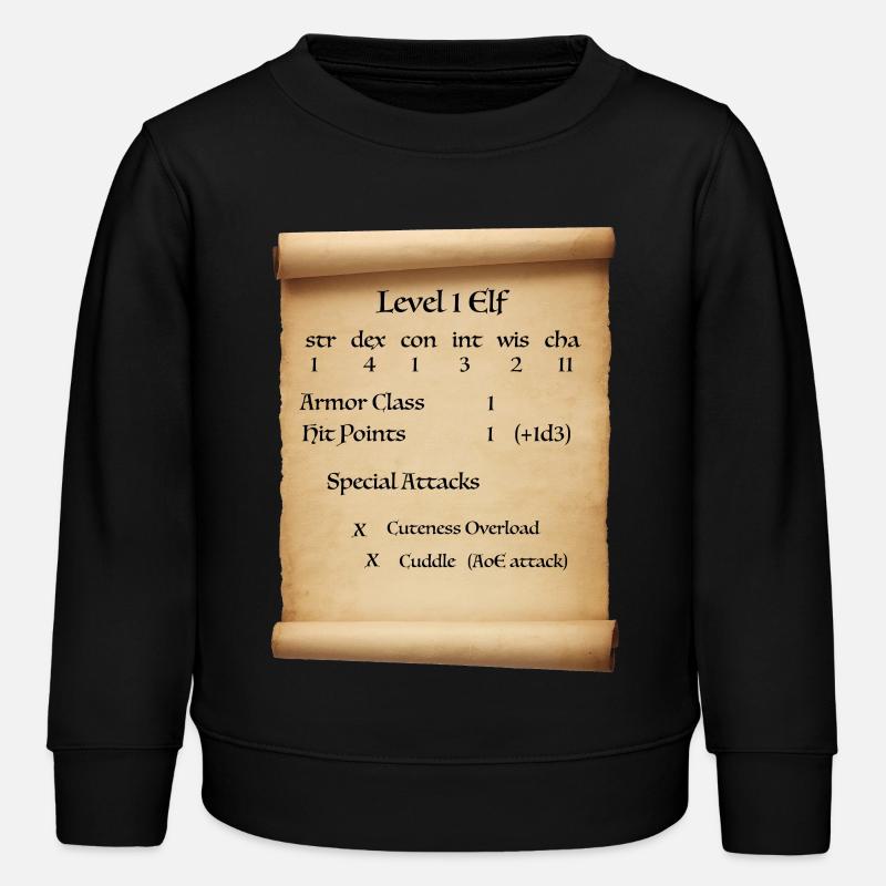 Livello 1 Elf - Felpa Stanley/Stella Mini Changer Bio per bambini - nero