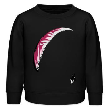Paraglider Gleitschirm - Kinder Organic Sweatshirt Mini Changer von Stanley/Stella - Schwarz - Vorne - AI Model Kid Male (0cm)