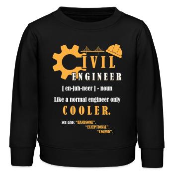 Civil Engineer Construction Site Construction Worker - Kids Organic Sweatshirt by Stanley/Stella - black - Front - AI Model Kid Male (0cm)