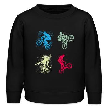 BMX / Bmx / bmx / Geschenkidee / Geburtstag - Kinder Organic Sweatshirt Mini Changer von Stanley/Stella - Schwarz - Vorne - AI Model Kid Male (0cm)