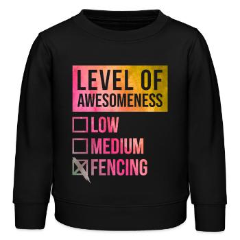 Fechten - Kinder Organic Sweatshirt Mini Changer von Stanley/Stella - Schwarz - Vorne - AI Model Kid Male (0cm)