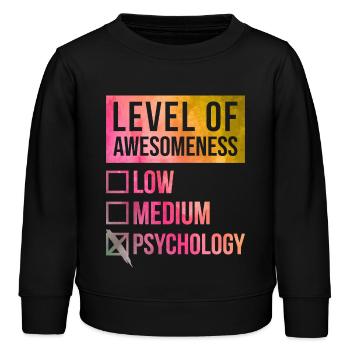 Psychologie - Kinder Organic Sweatshirt Mini Changer von Stanley/Stella - Schwarz - Vorne - AI Model Kid Male (0cm)