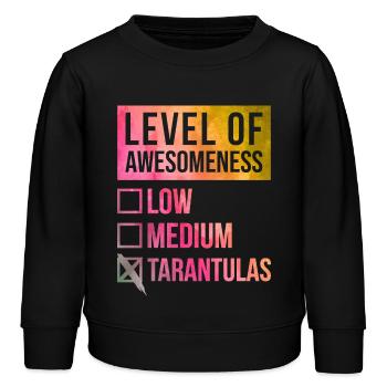 Tarantel - Kinder Organic Sweatshirt Mini Changer von Stanley/Stella - Schwarz - Vorne - AI Model Kid Male (0cm)
