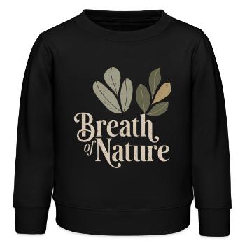 Vintage botanique - Sweat enfant bio Stanley/Stella - noir - Devant - AI Model Kid Male (0cm)