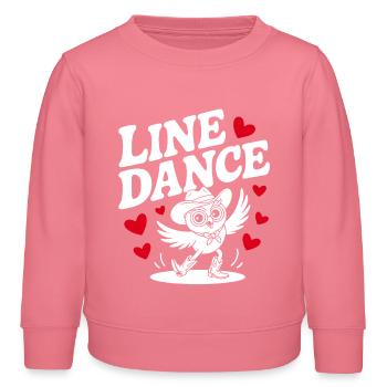 Line Dance Owl Funny Owl with Stetson and Boots - Kids Organic Sweatshirt by Stanley/Stella - pink joy  - Front - AI Model Kid Female (0cm)