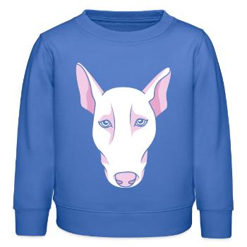 Bull terrier - Sweat enfant bio Stanley/Stella - carolina blue - Devant - AI Model Kid Female (0cm)