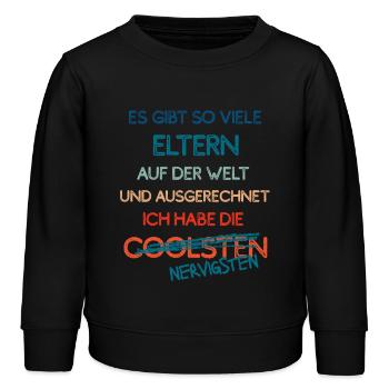 Eltern-Fanshirt Pubertätsedition - Kinder Organic Sweatshirt Mini Changer von Stanley/Stella - Schwarz - Vorne - AI Model Kid Male (0cm)