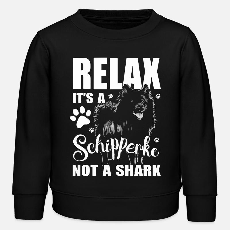 Détendez-vous, c’est un Schipperke, pas un requin - Sweat enfant bio Stanley/Stella - noir