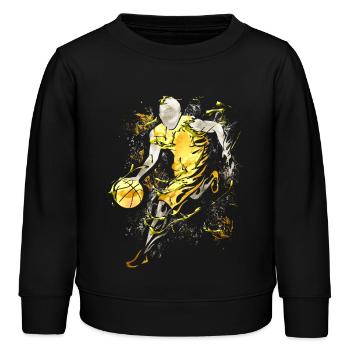 Basketball - Basketball Spieler - Basketballer - Kinder Organic Sweatshirt Mini Changer von Stanley/Stella - Schwarz - Vorne - AI Model Kid Male (0cm)