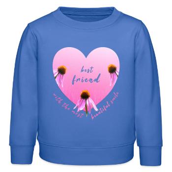 Meilleur ami - Sweat enfant bio Stanley/Stella - carolina blue - Devant - AI Model Kid Female (0cm)
