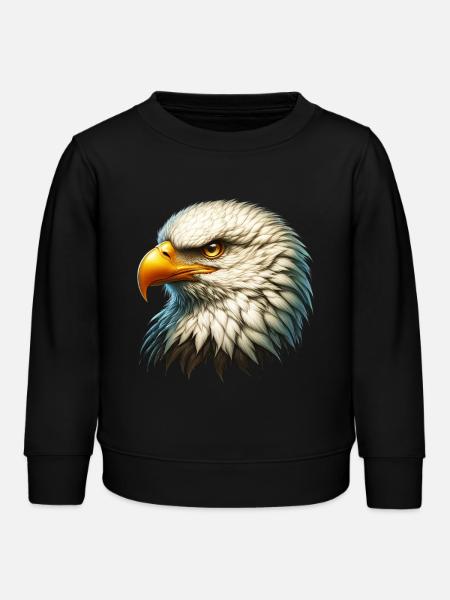 Adler - Kinder Organic Sweatshirt Mini Changer von Stanley/Stella - Schwarz