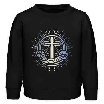 Lumière divine - Sweat enfant bio Stanley/Stella - noir - Devant - AI Model Kid Male (0cm)