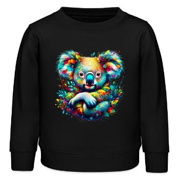 Koala - Kinder Organic Sweatshirt Mini Changer von Stanley/Stella - Schwarz - Vorne - AI Model Kid Male (0cm)