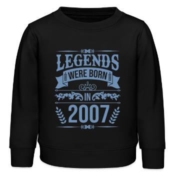 Légendes nées en 2007 Anniversaire - Sweat enfant bio Stanley/Stella - noir - Devant - AI Model Kid Male (0cm)