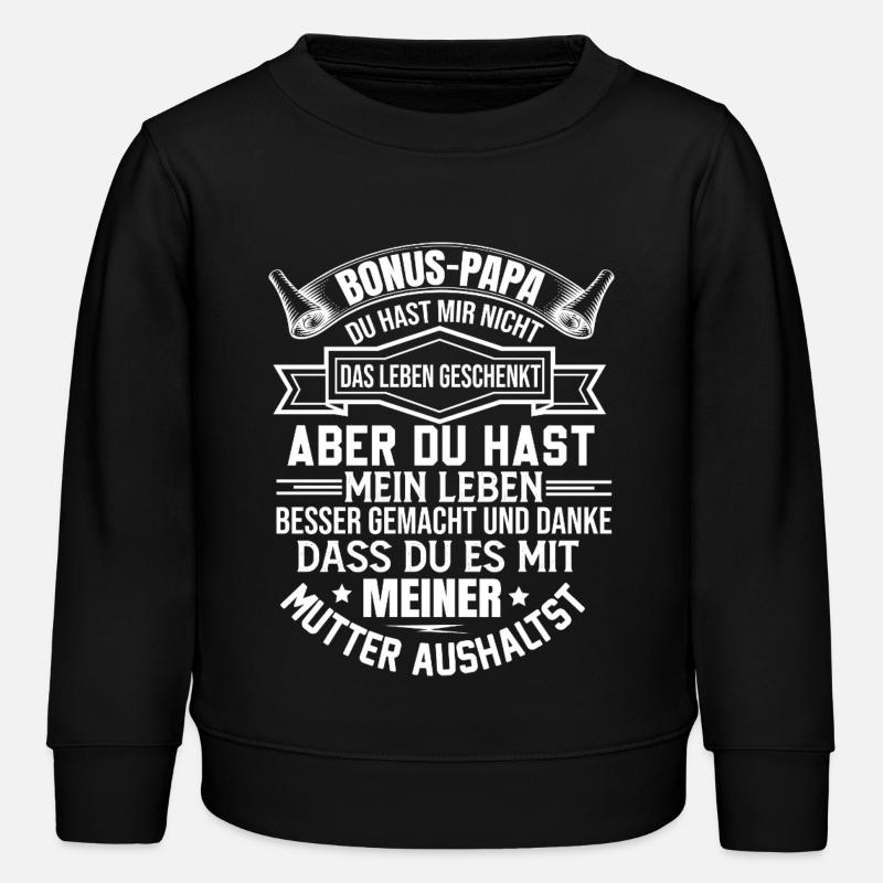Bonus Papa  - Kinder Organic Sweatshirt Mini Changer von Stanley/Stella - Schwarz