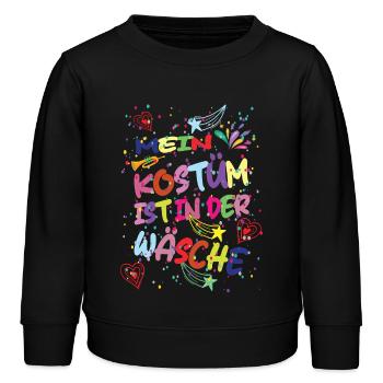 Mon costume est dans la blanchisserie Carnaval Carnaval - Sweat enfant bio Stanley/Stella - noir - Devant - AI Model Kid Male (0cm)