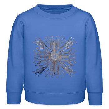 Platine Core cpu Computer Nerd pc humor geek code - Kinder Organic Sweatshirt Mini Changer von Stanley/Stella - carolina Blue - Vorne - AI Model Kid Female (0cm)