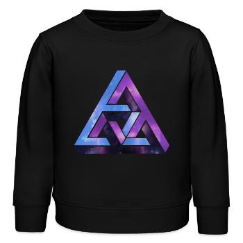 Optische Täuschung - Optical Illusion - Kinder Organic Sweatshirt Mini Changer von Stanley/Stella - Schwarz - Vorne - AI Model Kid Male (0cm)