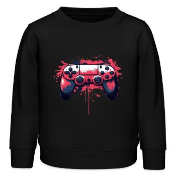Manettes de jeux vidéo pour les joueurs - Sweat enfant bio Stanley/Stella - noir - Devant - AI Model Kid Male (0cm)
