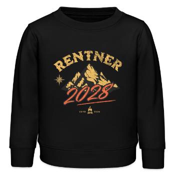 Rentner 2028 - Kinder Organic Sweatshirt Mini Changer von Stanley/Stella - Schwarz - Vorne - AI Model Kid Male (0cm)