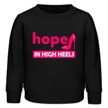 hope in high heels - Sweat enfant bio Stanley/Stella - noir - Devant - AI Model Kid Male (0cm)
