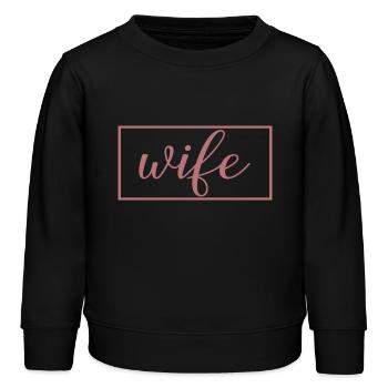 Mariage Matching Couple Fiançailles Lune de miel - Sweat enfant bio Stanley/Stella - noir - Devant - AI Model Kid Male (0cm)