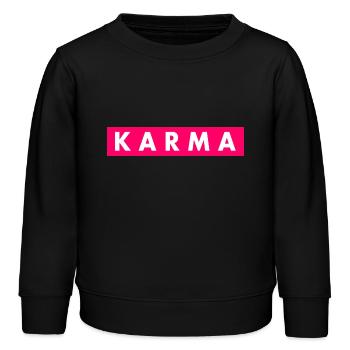 Karma - Kinder Organic Sweatshirt Mini Changer von Stanley/Stella - Schwarz - Vorne - AI Model Kid Male (0cm)