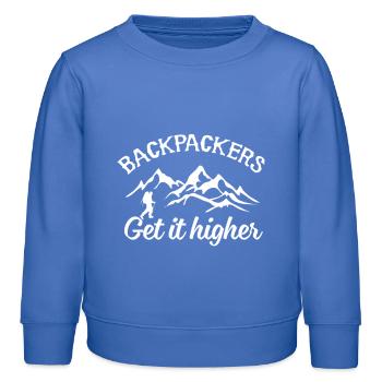Backpacker Travel - Kinder Organic Sweatshirt Mini Changer von Stanley/Stella - carolina Blue - Vorne - AI Model Kid Female (0cm)